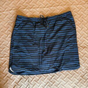 Chico's Blue and Black Skort with Drawstring Waist